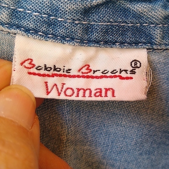 Vintage Bobby Brooks Woman Embroidered Denim Blouse 22W, 24W - Picture 9 of 9